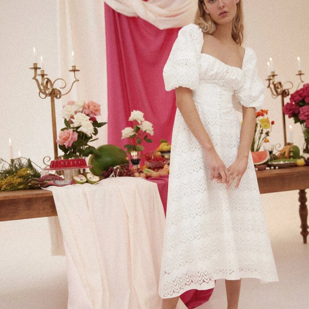 ACLER Stapleton Lace Midi Dress